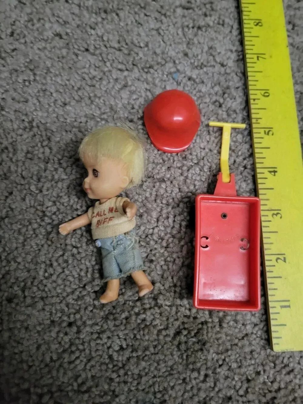 VTG 1966 OOAK LIDDLE KIDDLES DOLL IN HOWARD BIFF BOODLE CLOTHES WAGON CAP SHOES